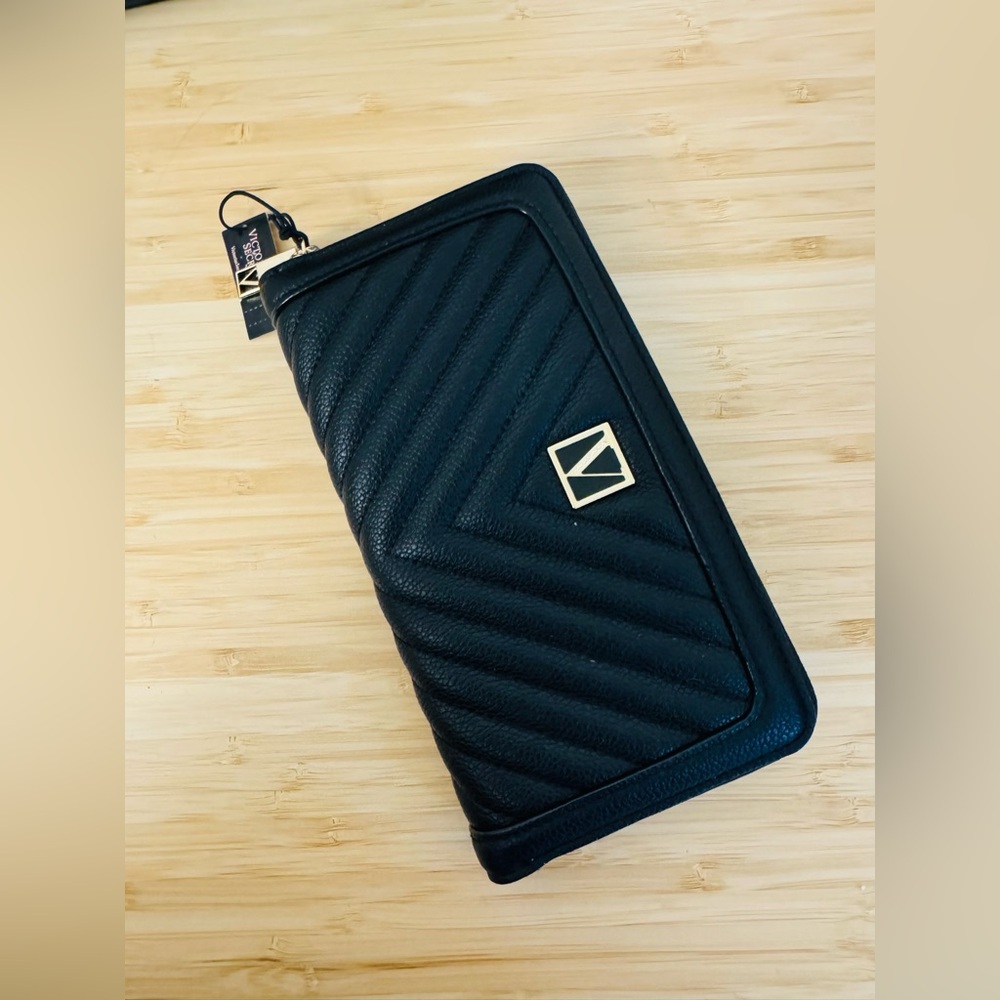 Victoria’s Secret Camera Crossbody Bag & Continental Wallet Black Logo VS - Picture 11 of 11